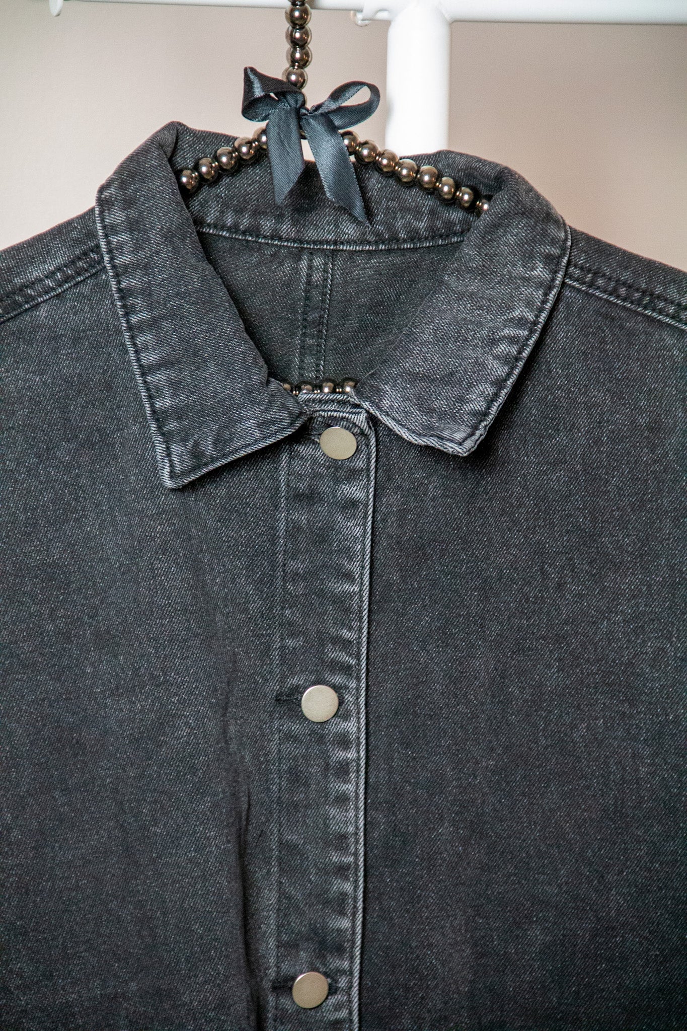 Giubbino Denim Black Shine